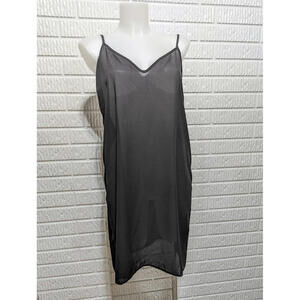 Amour Vert Women's M Black Sheer Slip Dress